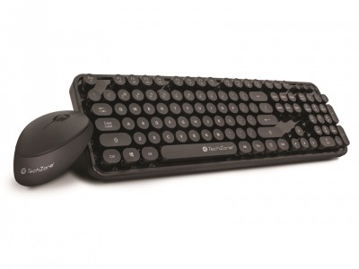 Teclado y Mouse Óptico Inalámbrico TECHZONE TZ19COMB01-INA